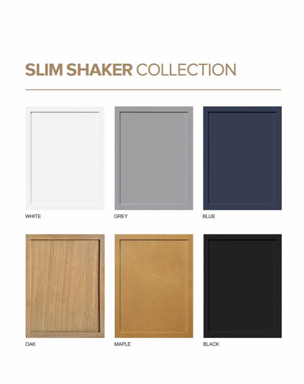 Slim Shaker cabinet door collection